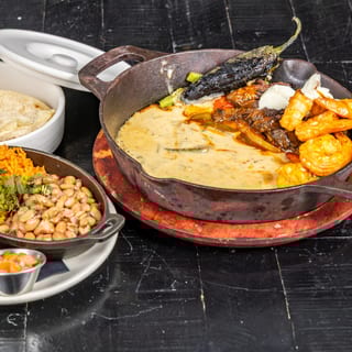 Wood Burning Shrimp Fajitas